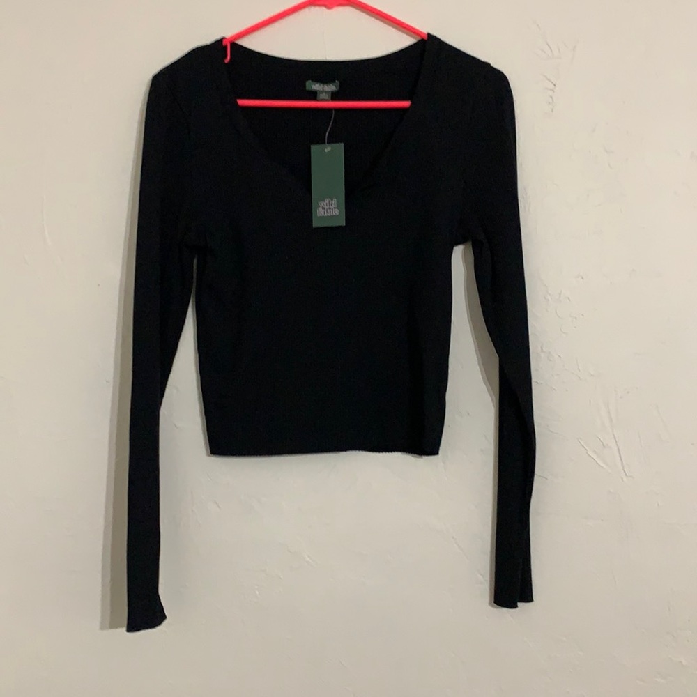 NWT wild fable long sleeve crop top